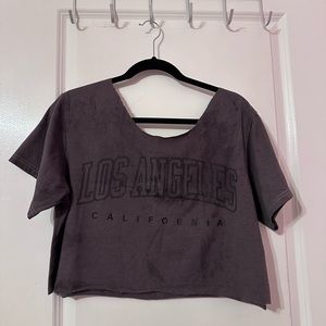 black los angeles crop top